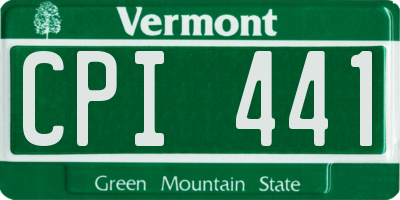 VT license plate CPI441
