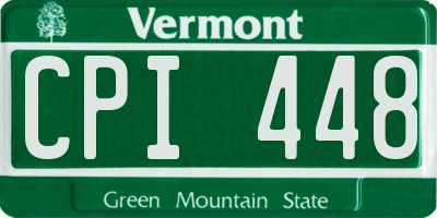 VT license plate CPI448