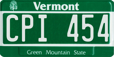 VT license plate CPI454