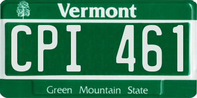 VT license plate CPI461