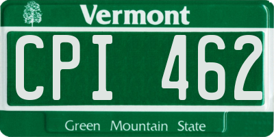 VT license plate CPI462