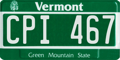 VT license plate CPI467