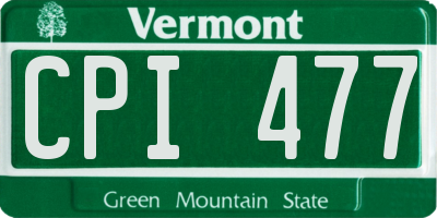 VT license plate CPI477