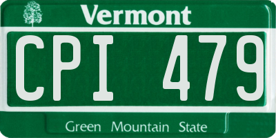 VT license plate CPI479
