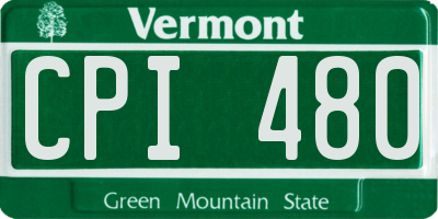 VT license plate CPI480