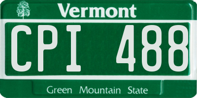 VT license plate CPI488