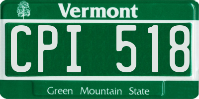 VT license plate CPI518