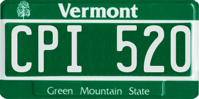 VT license plate CPI520