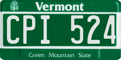 VT license plate CPI524