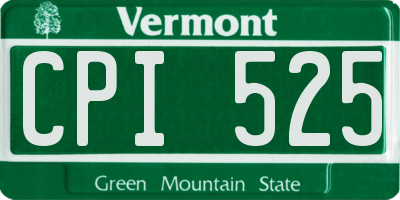 VT license plate CPI525