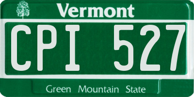 VT license plate CPI527