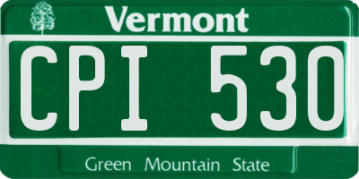 VT license plate CPI530