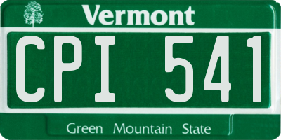 VT license plate CPI541