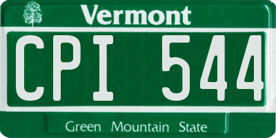 VT license plate CPI544