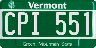 VT license plate CPI551