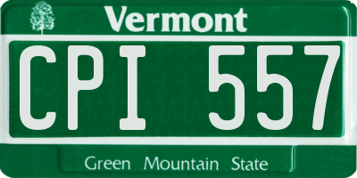 VT license plate CPI557