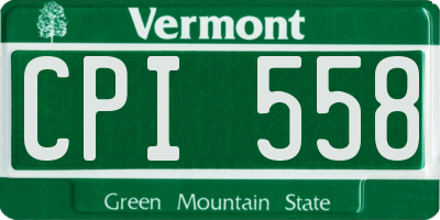 VT license plate CPI558