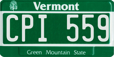 VT license plate CPI559