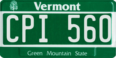 VT license plate CPI560