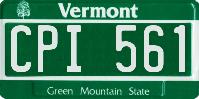 VT license plate CPI561