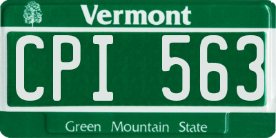 VT license plate CPI563