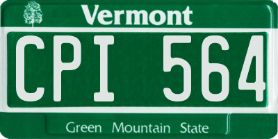 VT license plate CPI564