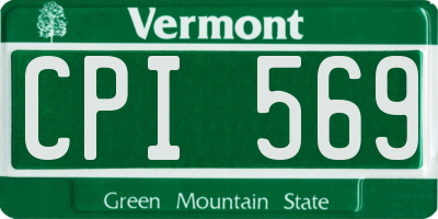 VT license plate CPI569