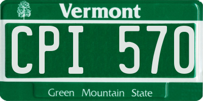 VT license plate CPI570