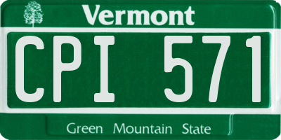 VT license plate CPI571