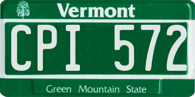VT license plate CPI572