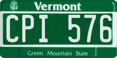 VT license plate CPI576