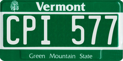 VT license plate CPI577