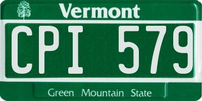 VT license plate CPI579