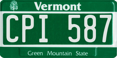 VT license plate CPI587