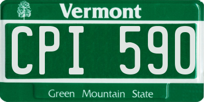 VT license plate CPI590