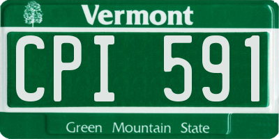 VT license plate CPI591