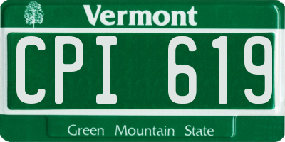 VT license plate CPI619