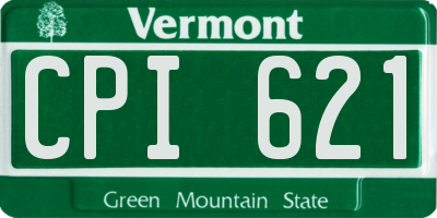 VT license plate CPI621