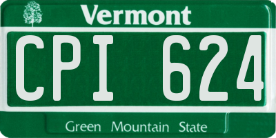 VT license plate CPI624