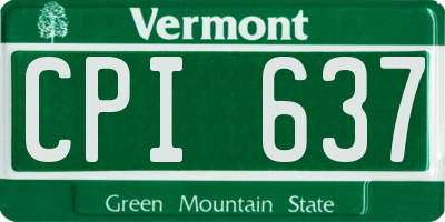 VT license plate CPI637