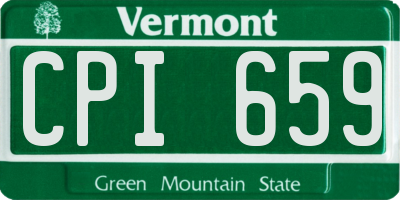 VT license plate CPI659