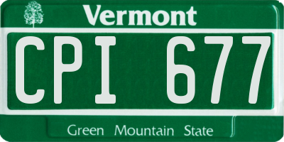 VT license plate CPI677