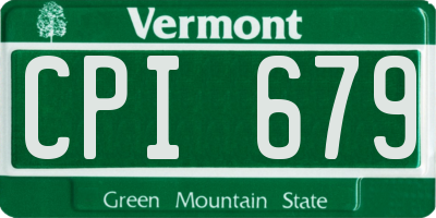 VT license plate CPI679