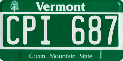 VT license plate CPI687