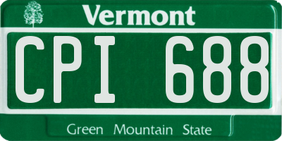 VT license plate CPI688