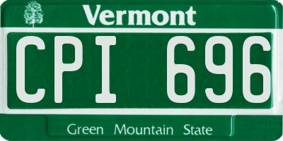 VT license plate CPI696