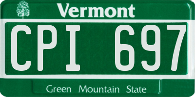 VT license plate CPI697