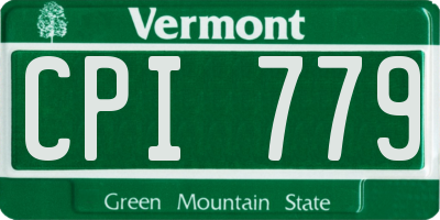 VT license plate CPI779