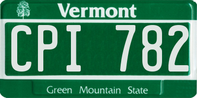 VT license plate CPI782