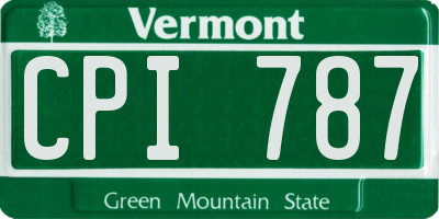 VT license plate CPI787